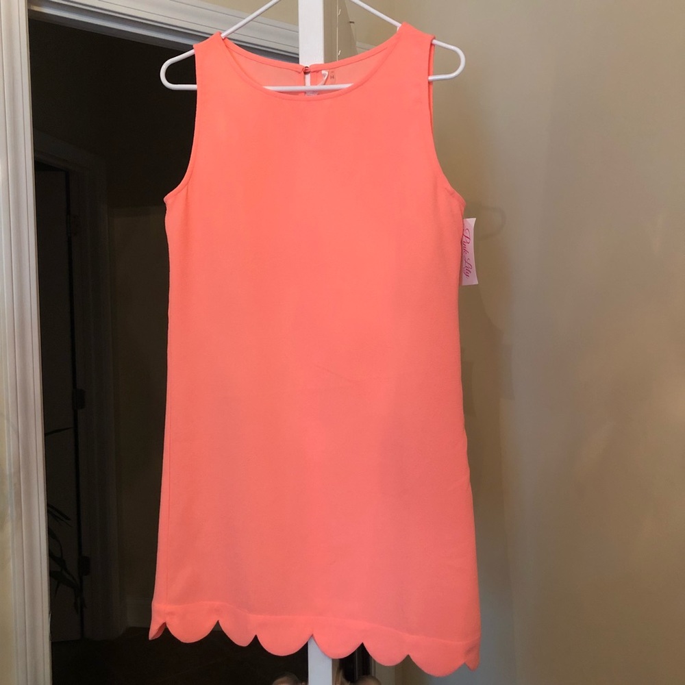 Pink lily boutique scalloped dress